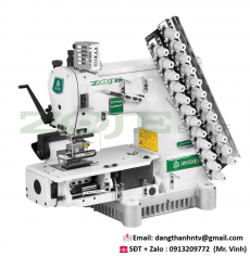 Máy khâu xích đôi bán trụ 12 kim có bộ kéo ZOJE ZJ1414-100-403-601-12048